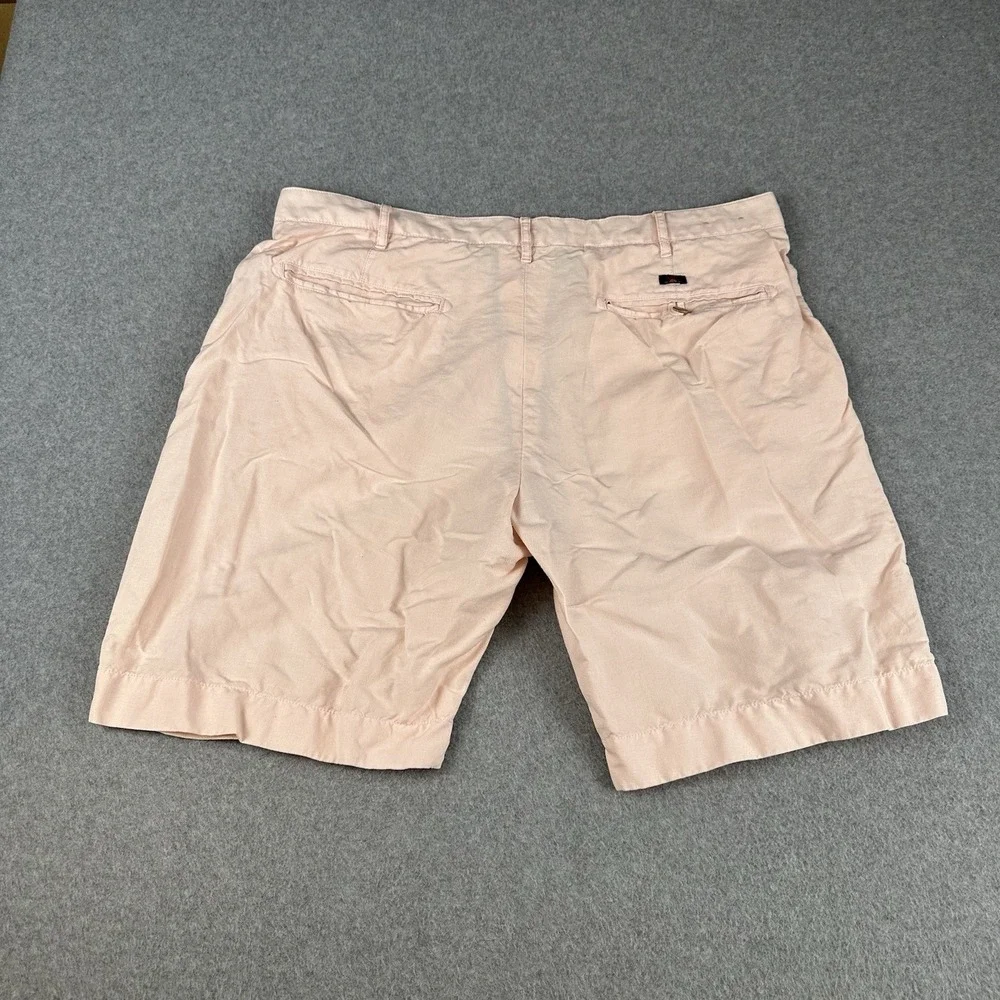 Faherty Malibu Linen Cotton Shorts Mens 38 Pink Chino Beach Preppy 9